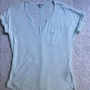 Mint v neck short sleeve